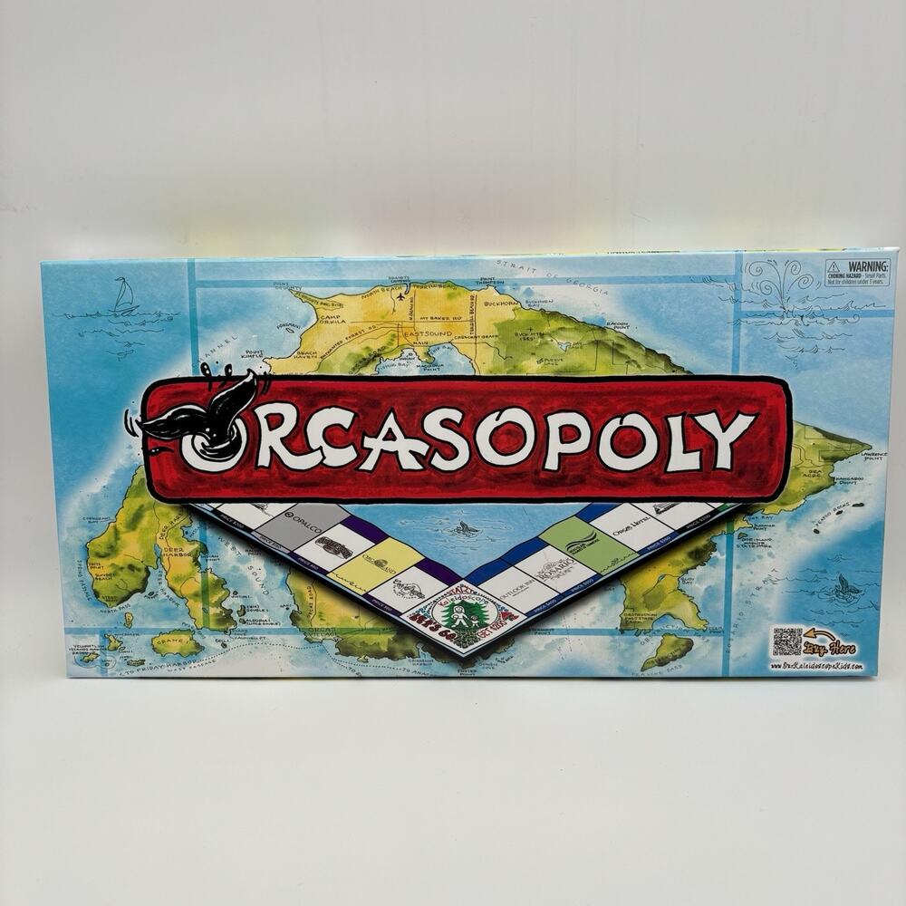 Orcasopoly Monopoly Board Game Orcas Island Washington COMPLETE New Open Box